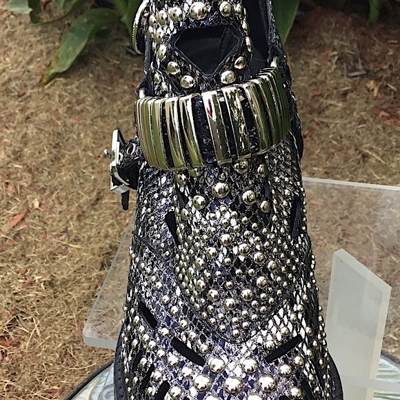 Jeffrey Campbell Black Calhoun Silver Studded Western Booties - Picture 12 of 16